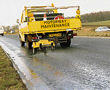 Photo of truck on road with Griptester