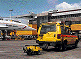 Photo of Grip Tester being used in front of Concorde